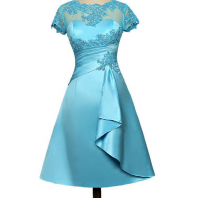  Mother Of The Bride Dresses A-line Cap Sleeves Appliques