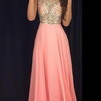  Evening Dresses, Prom Dresses,Party Dresses,Prom Dresses,Prom Dresses,Prom Dress,Sparkly Pink Evening Gown A-Line Chiffon Prom Dress