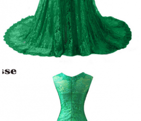 Red Satin V Neck Mermaid Lace Appliques Long Prom Dresses, Evening Dress, PL736