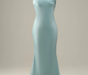 Gorgeous Mermaid U Neck Satin Lace Long Prom Dress, Evening Dress C6239 main image 1
