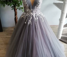 Open Back Beaded Long Prom Dresses Custom-made School Dance Dress Fashion Graduation Party Dress C763