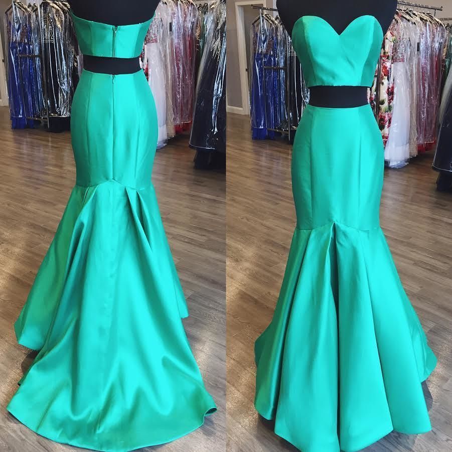 Two Piece Mermaid Prom Dresses Wedding Party Dresses Formal Dresses Sweet 16 Dresses Banquet Dresses