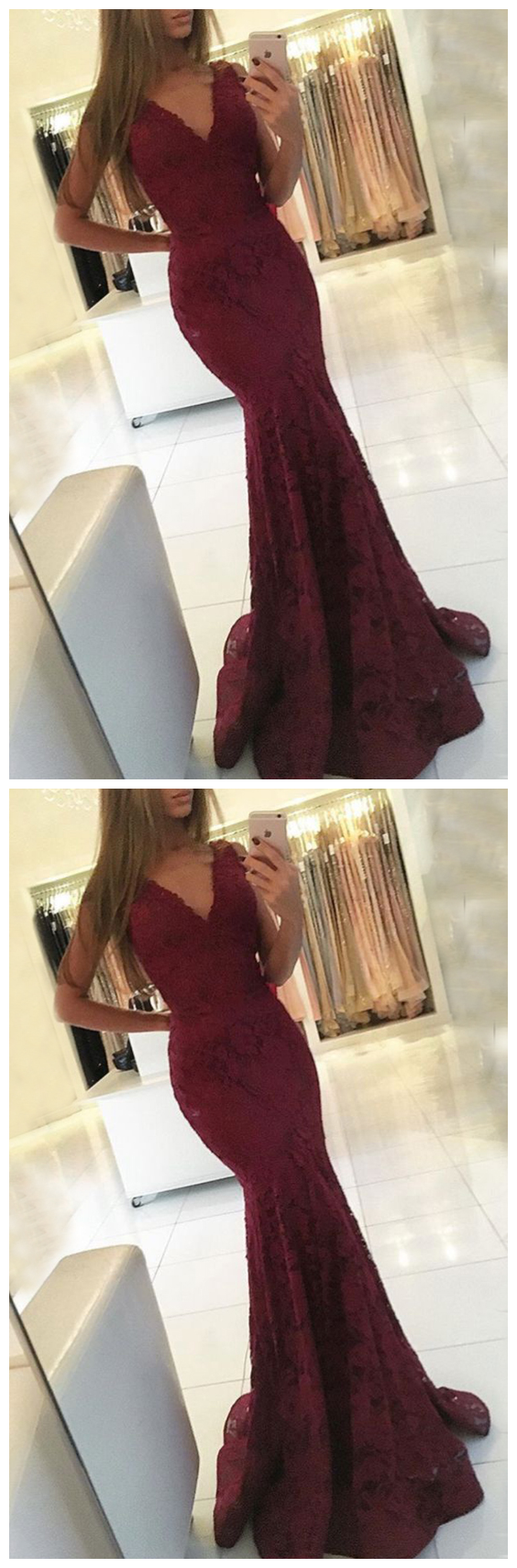 Modern Mermaid High Neck Long Sleeve Zipper Up Sweep/Brush Train Prom Dress