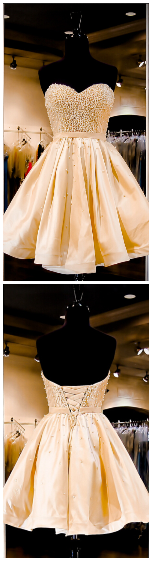 Luxury Satin Sweetheart Homecoming Dresses Strapless Sleeveless With Bowknot Pleats