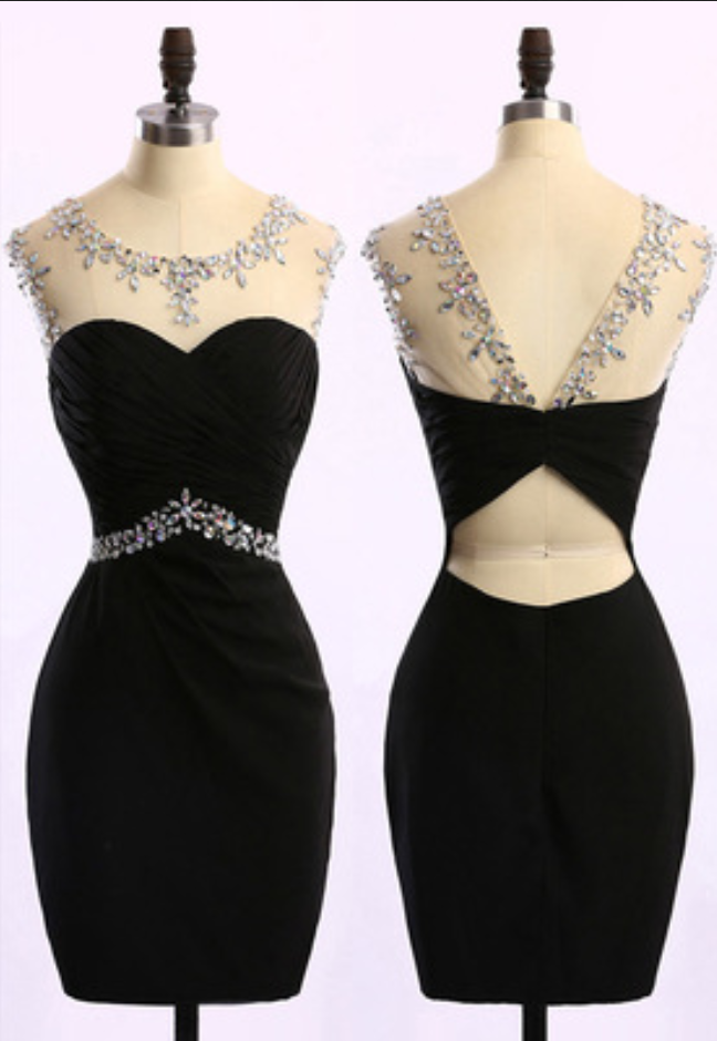 Short Black Prom Dress With Ruchin Dresses on Luulla