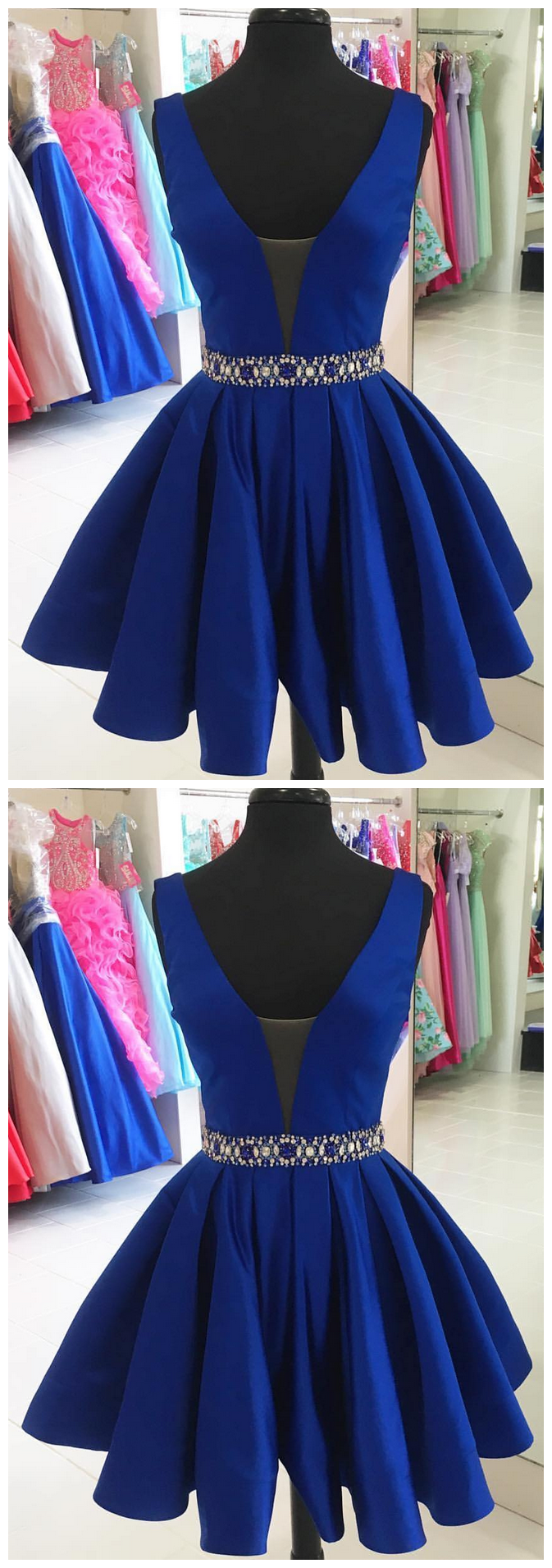 Short Royal Blue Homecoming Dress,charming Party Dresses, Sexy Cocktail Dresses