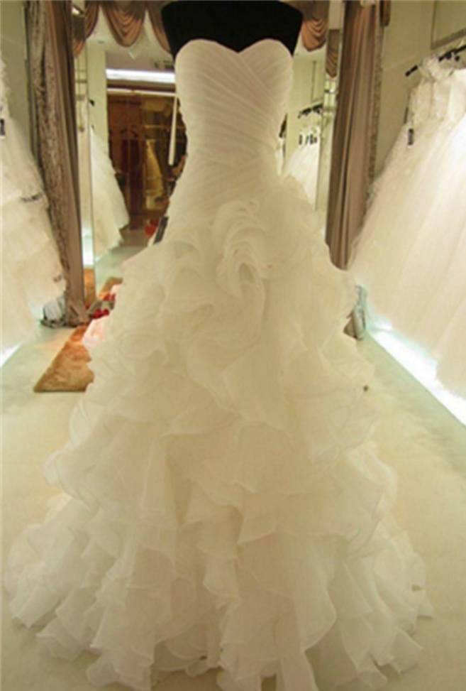 Lace Up Handmade High Quality Prom Dresses,sweetheart Long Wedding Gowns,pretty Bridal Gowns