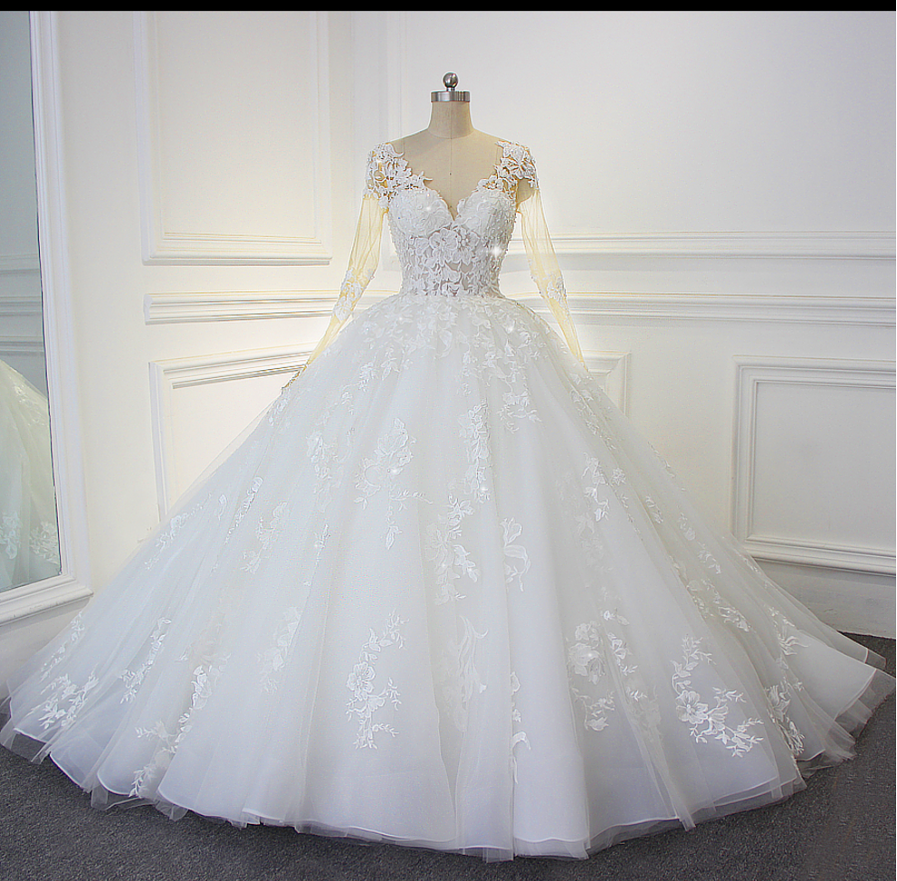 Luxury Shinny Beading Bling Bling Wedding Dress Actual