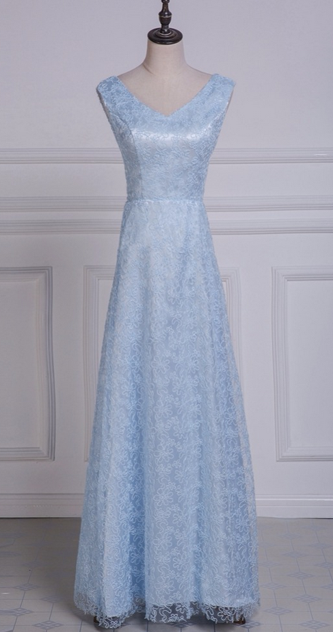 Blue Party Dresses, Bling Lace Long Size Prom Dresses ,celebrity Evening Gowns