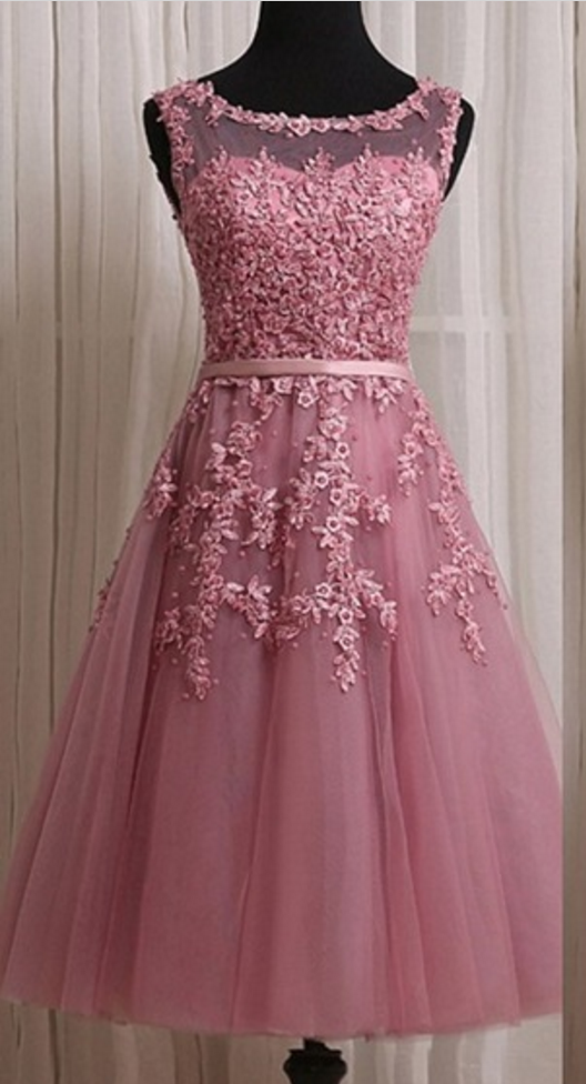 Dusty Pink Homecoming Dresses,short Lace Homecoming Dresses,homecoming Dresses ,party Dress