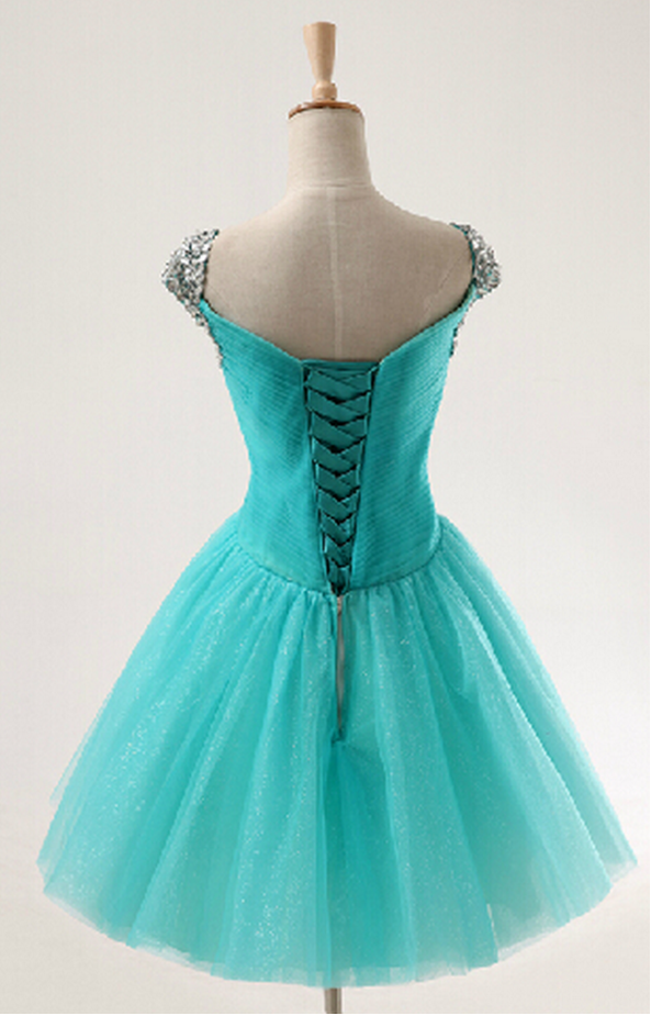 Lovely Short Ball Gown Sweetheart Prom Dress With Beadings, Ball Gown