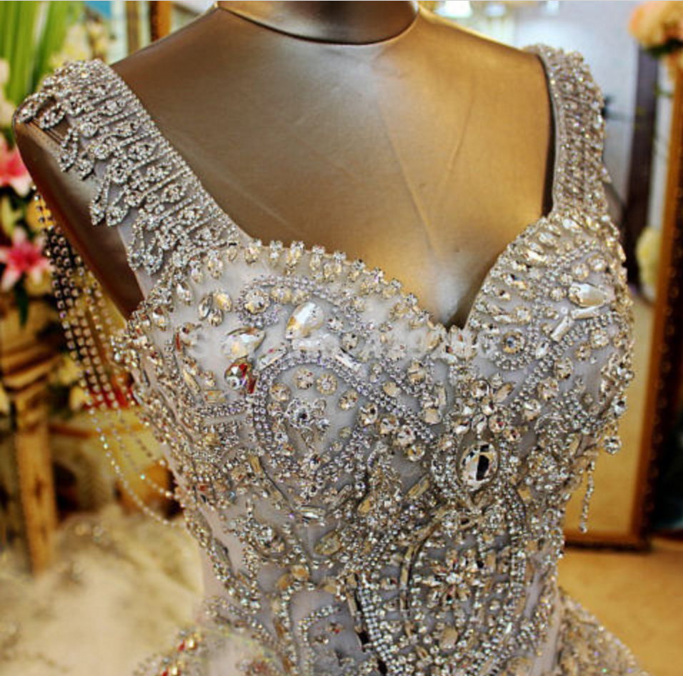 Luxury Beading White/Ivory Wedding Dresses Bridal Ball Gown,Wedding ...