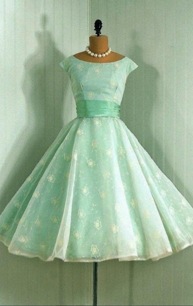 Green Lace A-line High Low Boat Neckline Homecoming Dresses