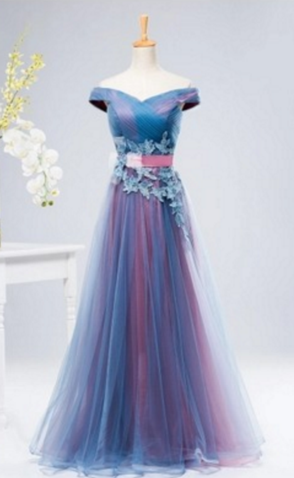 The Word Should Be Slim Body Slender Blue Pink Dress Female