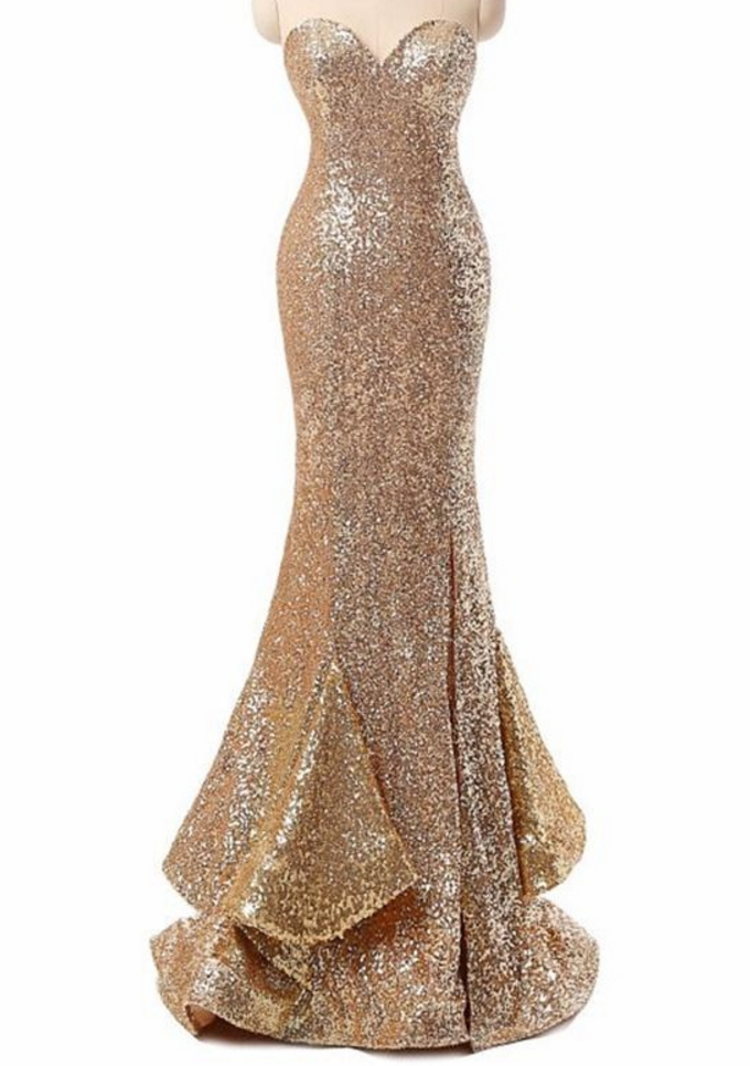 Handmade Prom Dresses,sweetheart Long Sequin Shiny Prom Dress,simple Bridesmaid Dresses,sparkly Evening Dresses