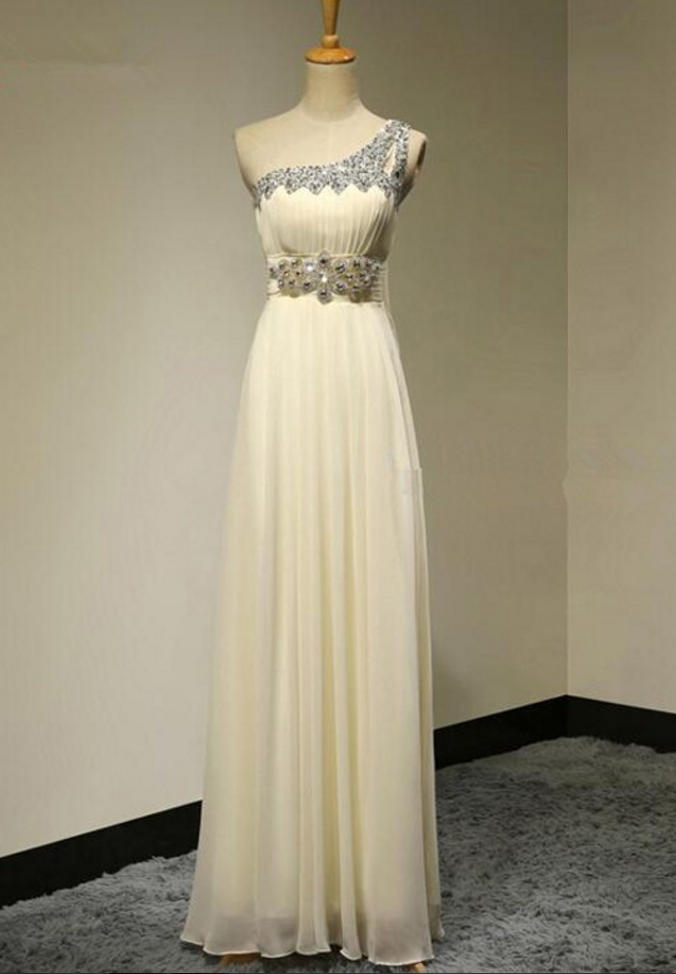 Floor-length Bridesmaid Dress, Beading Bridesmaid Dress, Sleeveless Bridesmaid Dress,