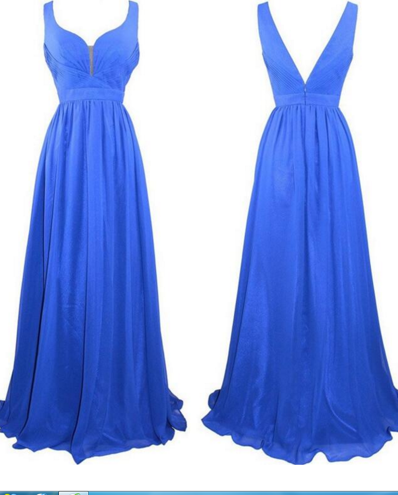 Backless Prom Gown, Prom Dresses,royal Blue Evening Gowns,simple Party ...