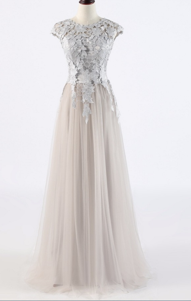 Evening Dress, A Long Gown, Is A Dress With A Cap Sleeve
