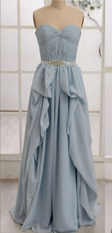 Elegant Chiffon Evening Dress A-line Evening Dress Sweetheart Evening Dress Long Prom Dress