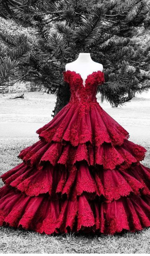 Gorgeous Quinceanera Dress,off The Shoulder Ball Gown,applique Prom Dress,fashion Prom Dress,sexy Party Dress, Style Evening Dress
