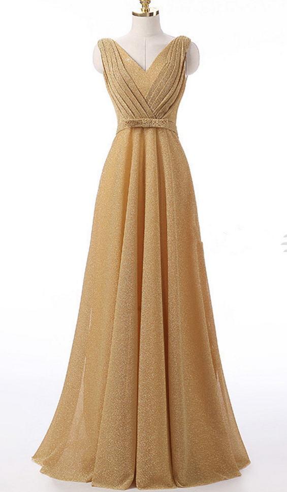 Champagne Color Long Gown Is Party Dress Formal Party Dress