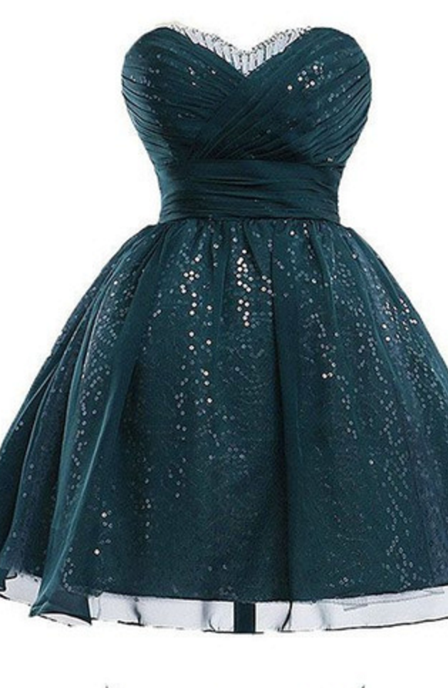 Sequinned Embellished Ruched Sweetheart Short Homecoming Dress