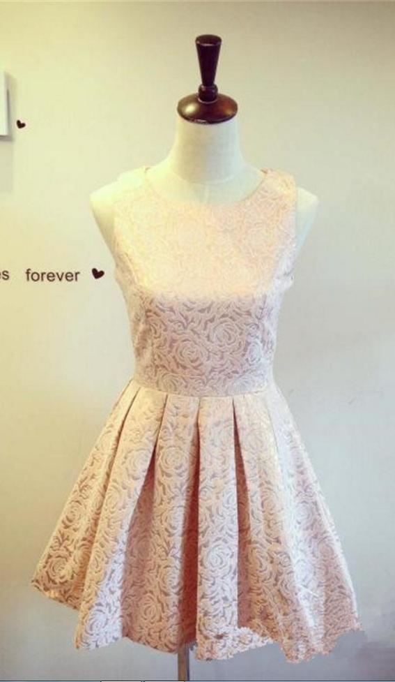Formal Lace Cocktail Dresses,pretty Pink Homecoming Dresses,handmade Homecoming Dress For Teens