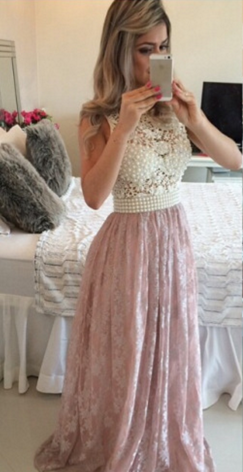 Pink Evening Gowns,lace Formal Dresses,prom Dresses ,fashion Evening Gown,beautiful Evening Dress,pink Formal Dress,lace Prom Gowns