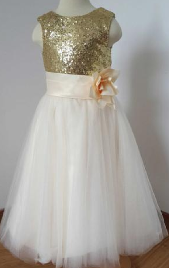 Sequin Tulle Flower Girl Dress GACH261 main image 0