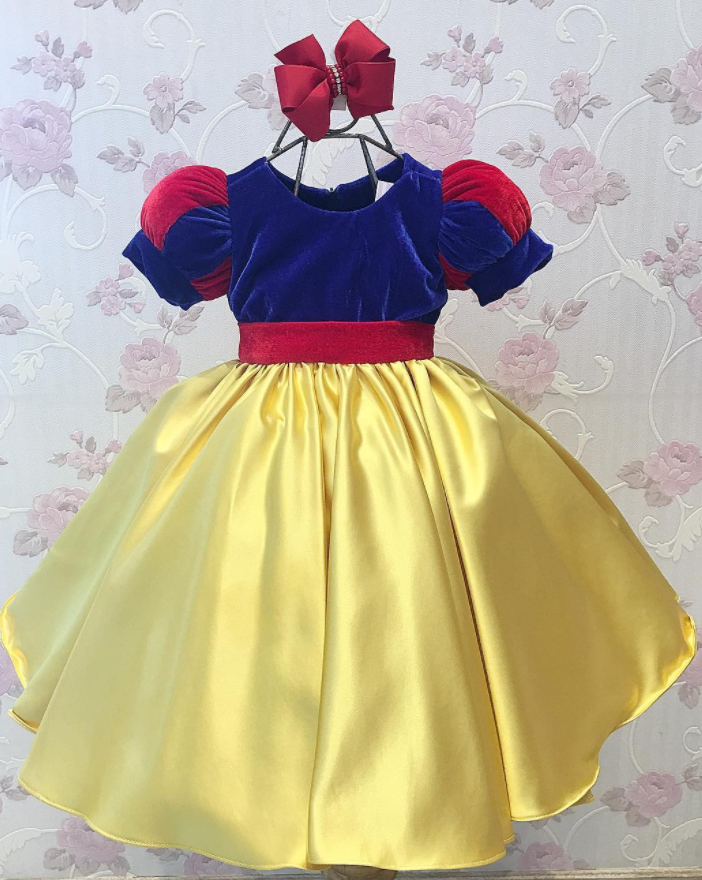 Cute Snow White Kids Pageant Gowns Flower Girl Dresses 2018