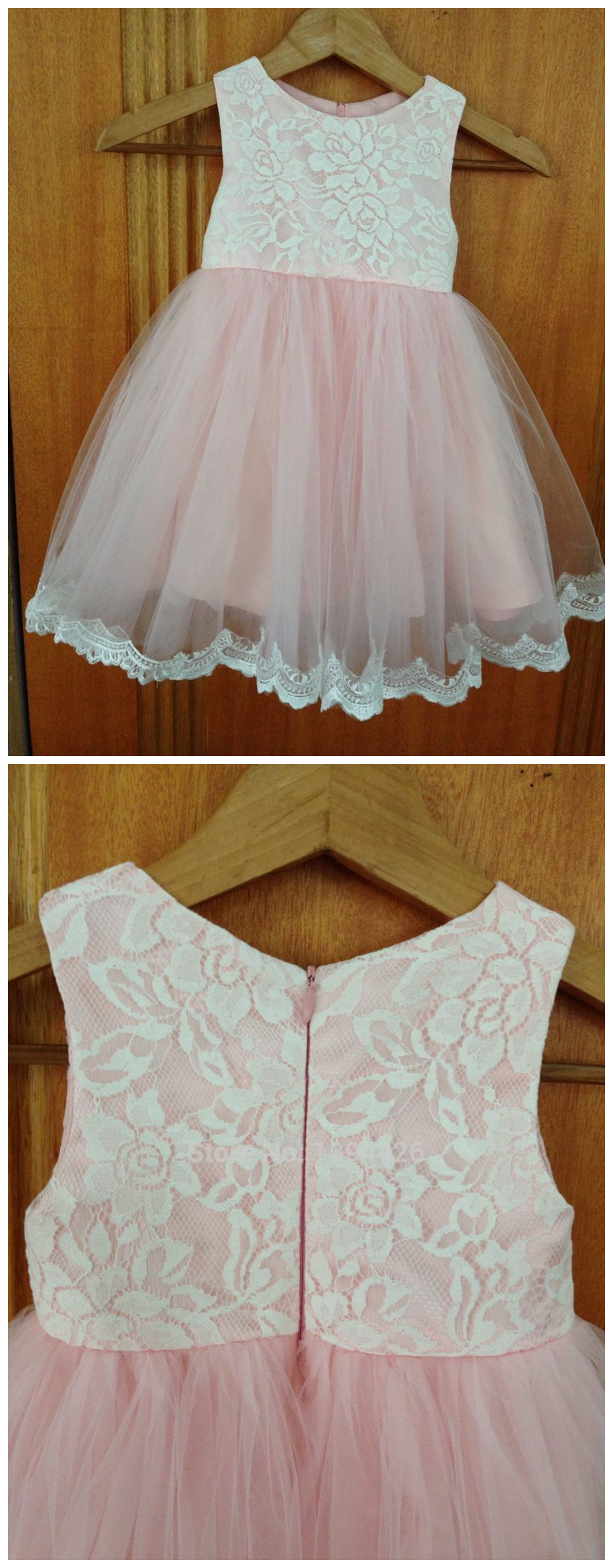 Pink Puffy Skirt Flower Girls Dresses At Wedding Party/girls Light Pink Dress For Party