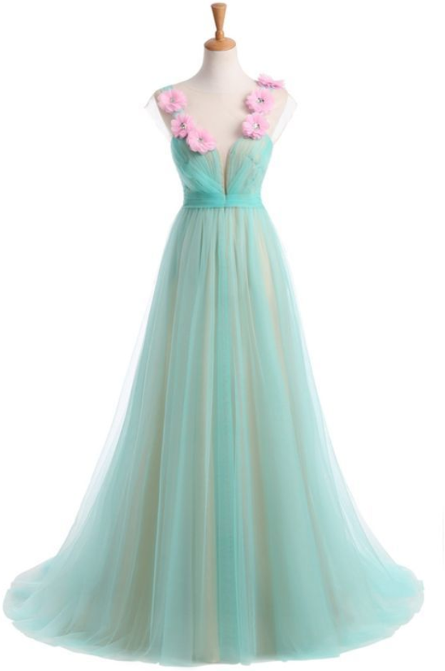 Long Bridesmaid Dress, Tulle Bridesmaid Dress, Sleeveless Bridesmaid Dress,
