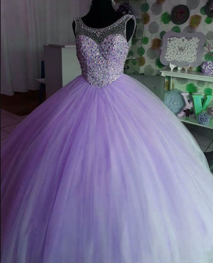 Lilac Ball Gown Prom Dress