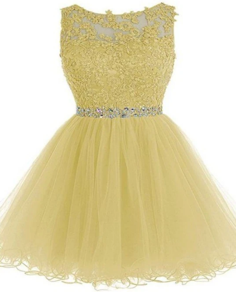Cute A-line Tulle Short Party Dress, Homecoming Dress