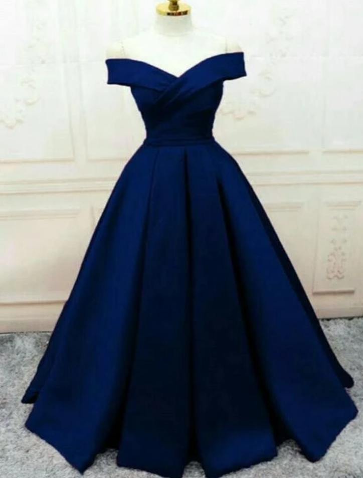 Fashionable Navy Blue Party Gown 2020, Prom Dress