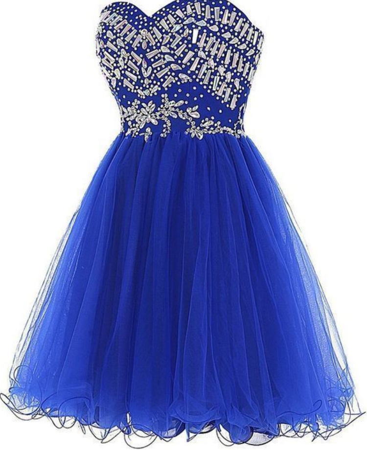 Simple Sweetheart Sleeveless Short Royal Blue Homecoming Dress