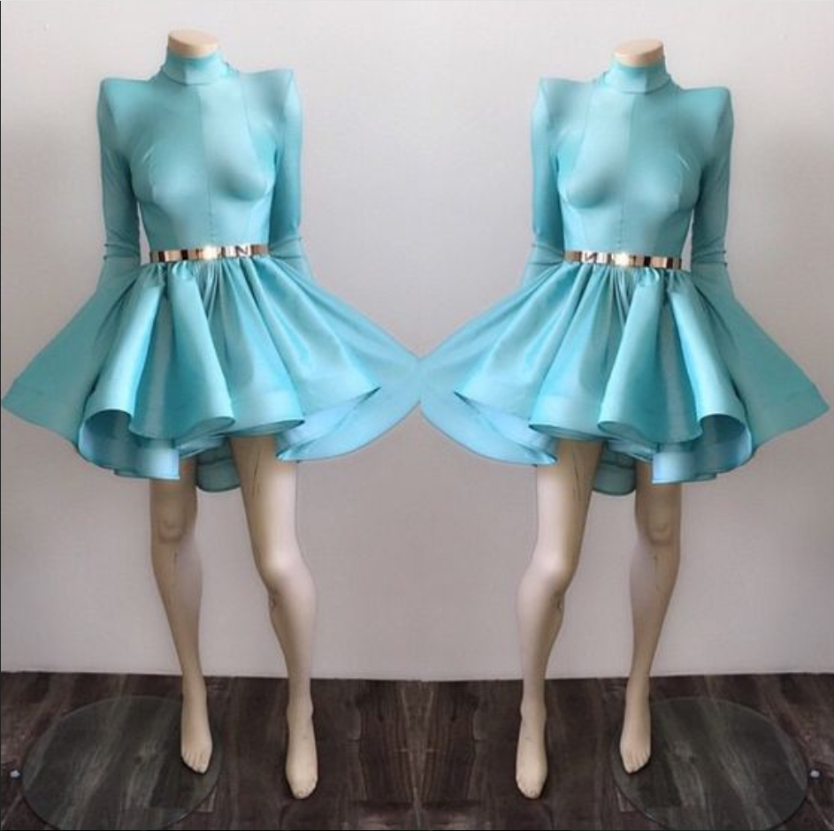 Mini Short Homecoming Gowns, Blue Cocktail Dresses, Short Prom Gowns