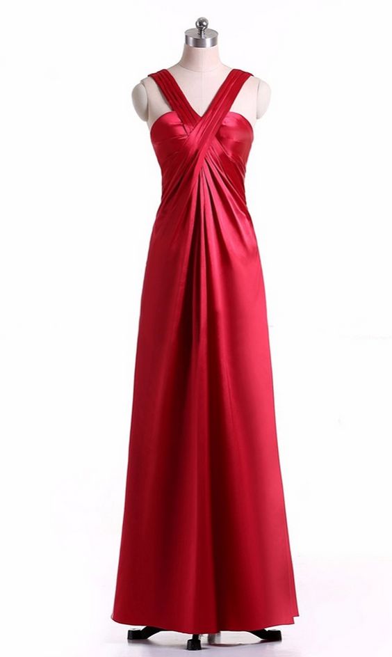 Red Dress, Real Images Dress Silk Ball Gown Long Evening Dress, Long Evening Dress, Charming Prom Dresses
