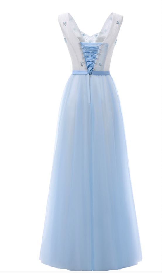 V-neck Ball Gown , Elegant Long Evening Gown,floor Length ,custom Made , Fashion