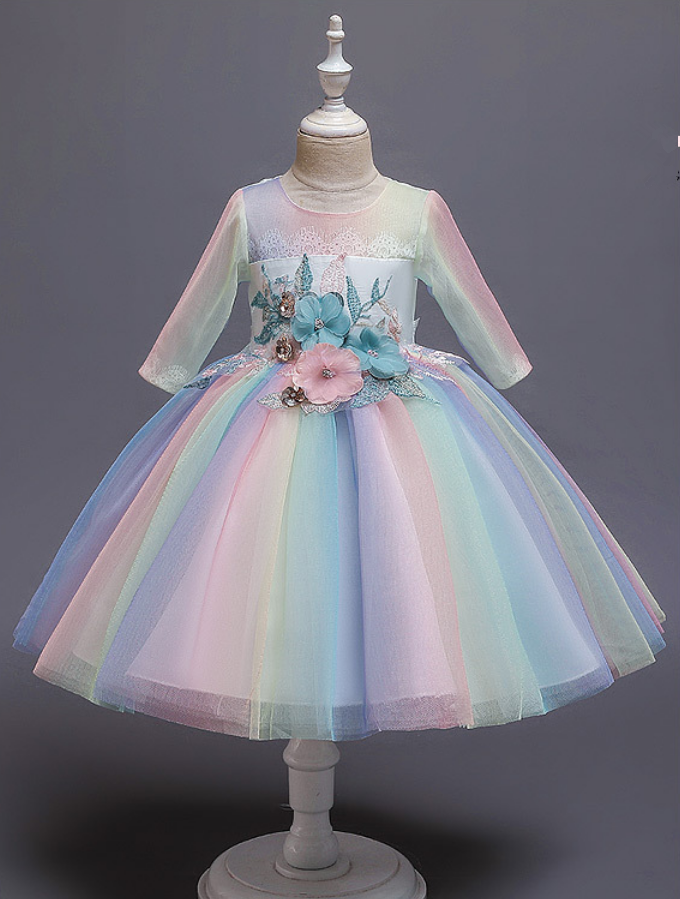 Flower Girl Dresses, Lace Girl Dress Children's Evening Wedding Dress Princess Dress