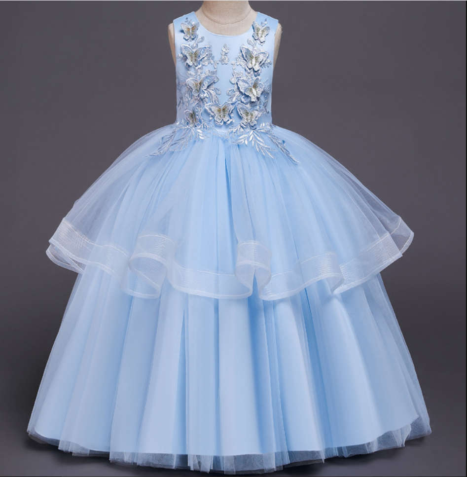 Flower Girl Dresses, Girl Princess Dress Summer Children's Vest Dress Children Wear Bouffant Skirt Long