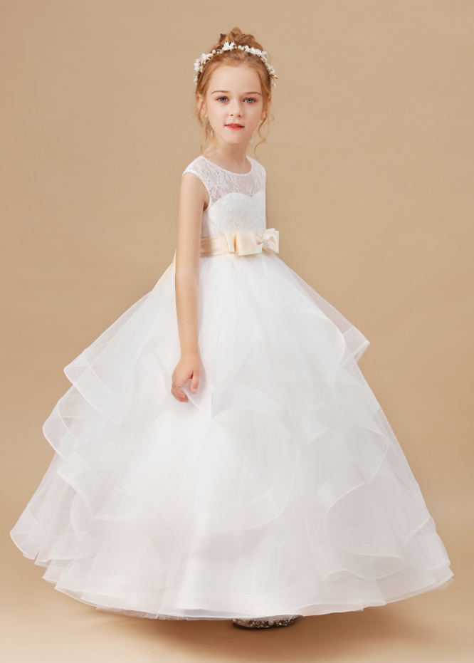 Flower Girl Dresses,elegant Princess Children Party Dress Wedding Gown ...