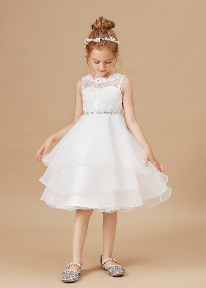 white christmas dresses Red Tartan Girls Smocked Bishop Dress main image 1