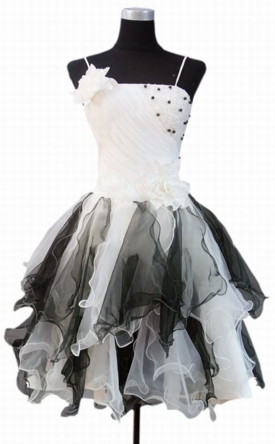 Spaghetti Strap Homecoming Dress Ruffle Short Mini Sexy Beading Evening Dress Prom Dress Custom Made Bridal Party Dress