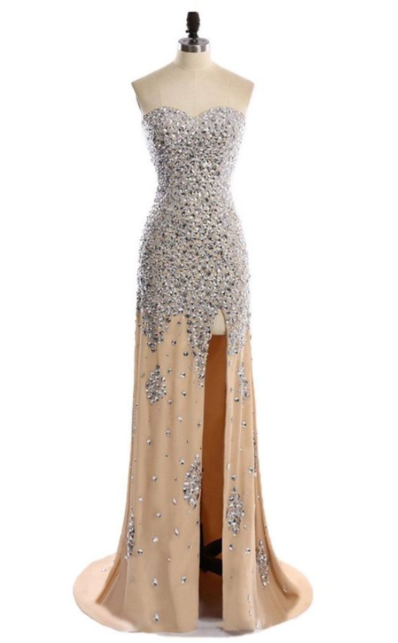 Sweetheart Mermaid Long Prom Dress ,Luxury Beading Prom Dress
