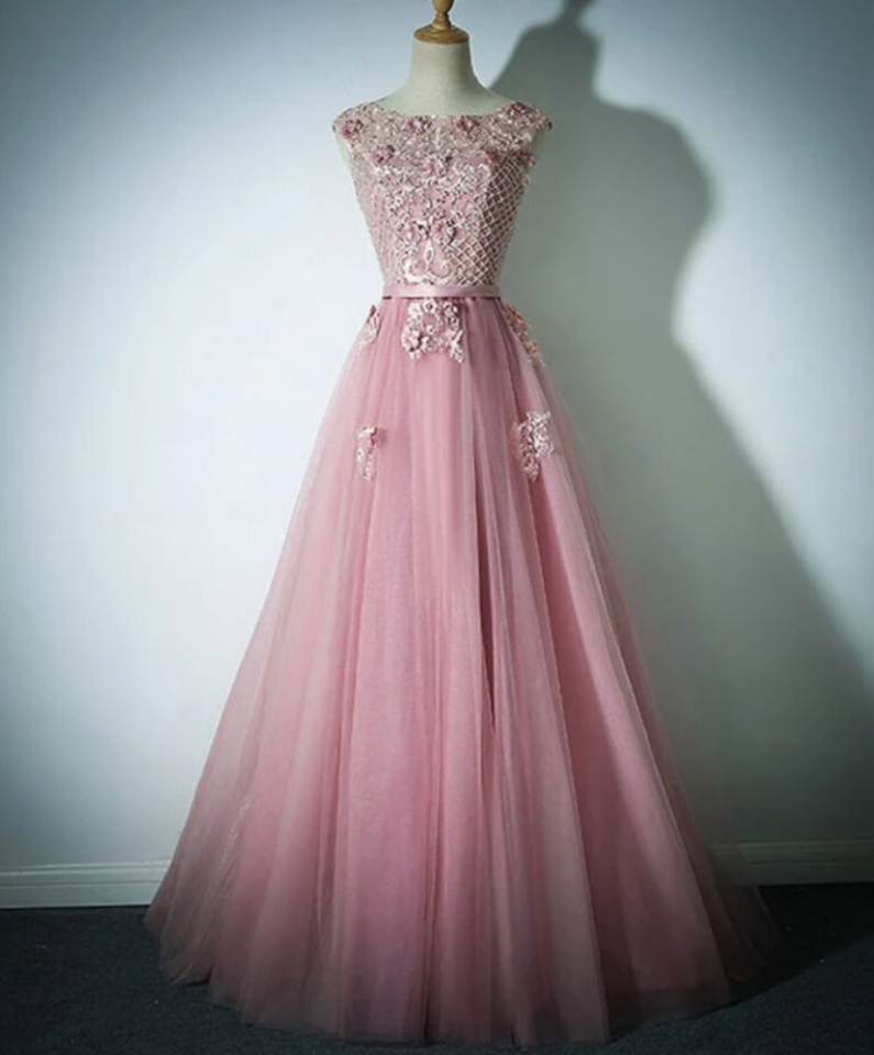Prom Dresses Tulle Long Prom Dress, Evening Dresses, Lace Dresses