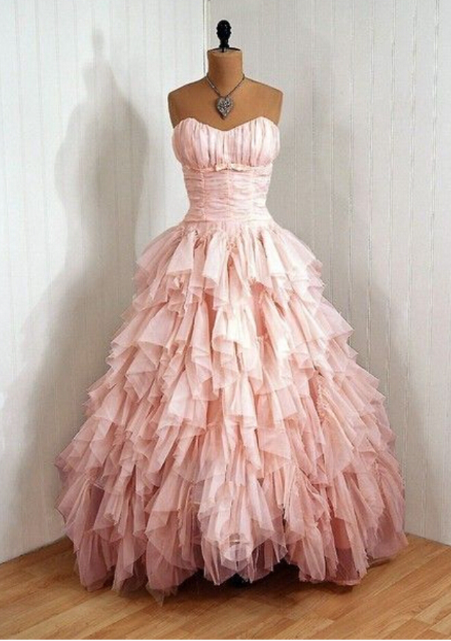 Pink Sweetheart Prom Dress,ball Gowns For Women,strapless Formal Dresses