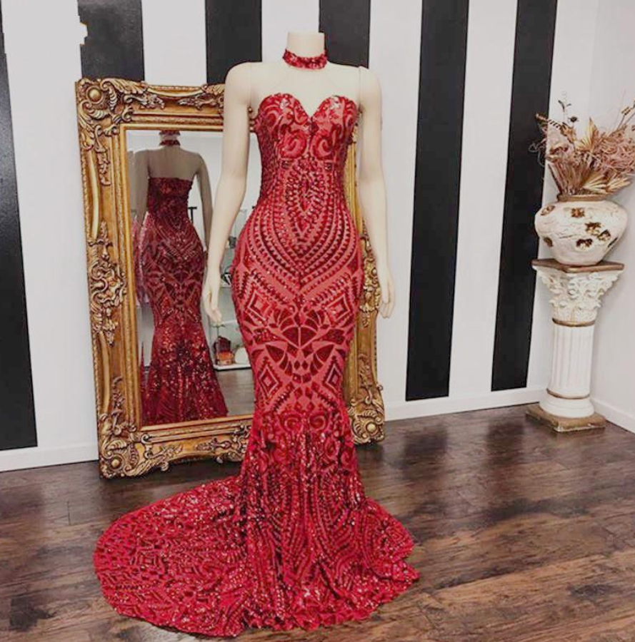 strapless open back dress Red vintage prom dress, African clothing for women,African wedding dress  for women, long prom dress, formal dress cg7099 main image 0