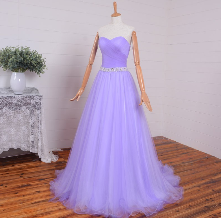 Sweetheart A-line Sleeveless Romantic Evening Dress Elegant Evening Dress,modest Evening Gowns,simple Party Gowns