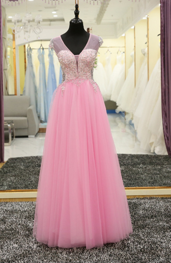 Charming Prom Dress, Floor Length Prom Dress,long Evening Dress,tulle Formal Evening Dress